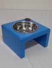 Comedouro e Bebedouro Individual Para Cães e Gatos de Pequeno Porte Com 1 Tijela de Inox