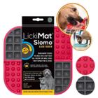 Comedouro e Tapete de Lamber para Cachorro e Gatos Lickimat Slomo Vermelho