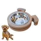 Comedouro Elevado Cachorro Pet MDF Au Au - Inox