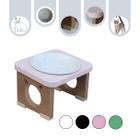 Comedouro Elevado Pet Gato MDF Colors - Porcelana - Rose