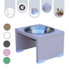 Comedouro Gato Cachorro Elevado Pet MDF Nick Rose - Inox