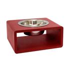 Comedouro Hello Pet Modern Vermelho para Cães e Gatos - Tamanho M