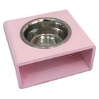 Comedouro Individual Modern Rosa para Cães e Gatos - Tam. G