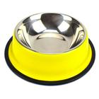 Comedouro Inox Para Cachorro Gato Pet Antiderrapante Colorido Tamanho G