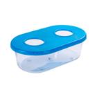 Comedouro Jel Plast Pet Piu Furos sem Gancho para Pássaros - Cores Sortidas - Tamanho M - 2 Furos