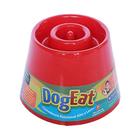 Comedouro Lento Elevado Pet Games Dog Eat Vermelho