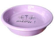 Comedouro ou Bebedouro de Porcelana Lilas para Gato 240 ml