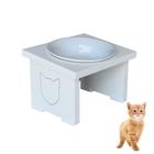 Comedouro Pet Gato Elevado MDF Simple - Porcelana