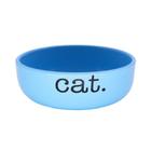 Comedouro Pet Injet Cerâmica Cat Azul para Gatos