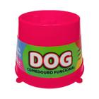 Comedouro Pet Toys Lento Rosa Neon para Cães 250 ml