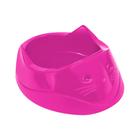 Comedouro plastico Cara do gato furacaopet 200 ml (rosa)