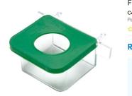 Comedouro Tudo Pet Retangular com 1 Furo para Pássaros - Cores Sortidas