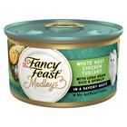 Comida úmida para gatos Fancy Feast Medleys, carne branca, frango, Toscana