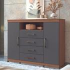 Cômoda 4 Gavetas 2 Portas com Rodizio Havana Master Santos Andira