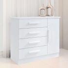 Cômoda 4 Gavetas Com Sapateira Branco