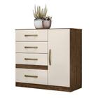 Cômoda 4 Gavetas e 1 Porta Vênus Castanho Wood Baunilha 707391 Moval