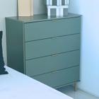 Cômoda 4 Gavetas Mdp/mdf Dm-242 Verde Oliva