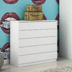 Cômoda 5 Gavetas Premium Tcil Móveis Branco