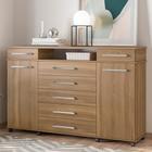 Cômoda 7 Gavetas 2 Portas 1 Cabideiro 1 Nicho com Rodizios London