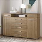 Cômoda 7 Gavetas 2 Portas com Rodízios London Demóbile Amendola