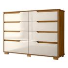 Cômoda 8 Gavetas Geórgia Freijó/Off White Moval