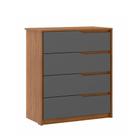 Cômoda Átria 4 GV Amêndola e Grafito