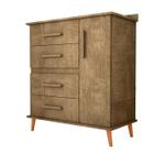 Cômoda com 4 Gavetas e 1 Porta com 4 pés Retrô Olivia 85x123cm