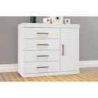 Cômoda de Quarto 1.4 Plus c/ 1 Porta e 4 Gavetas Branco - Santos Andirá