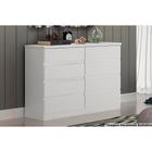 Cômoda de Quarto Bello c/ 8 Gavetas Branco - Novo Horizonte