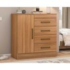 Cômoda de Quarto Montevideu c/ 1 Porta e 4 Gavetas Amêndola - Demóbile