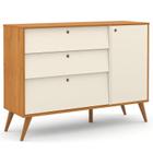 Cômoda Infantil com Porta Retro Gold Freijó Off White Eco Wood Matic