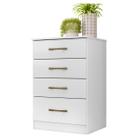 Cômoda MS913 61cm 4 Gavetas Linha Cômoda Branco Moval