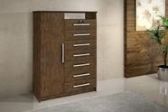 Cômoda para Quarto 1 Porta 7 Gavetas - Safira-Ypê - Móveis D'Doro