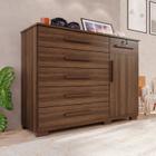 Cômoda para Quarto 1 Portas 6 Gavetas Jade Expresso Móveis