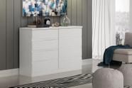 Cômoda para Quarto 8 Gavetas - Astra-Branco - Móveis Novo Horizonte