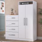 Cômoda Paris 2 Portas 4 Gavetas Branco - Panorama Móveis