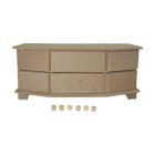 Comoda Retangular 6 Gavetas 33cm Mdf Madeira