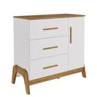 Cômoda Retrô Guti Moveis Peroba 03 gavetas 01 porta MDF