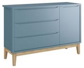Cômoda Sapateira Classic New Azul Fosco com Natural - Reller
