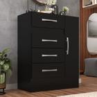 Cômoda Sapateira Grande 4 Gavetas 1 Porta