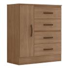 Cômoda Sapateira para Quarto 1 Porta 4 Gavetas Lisa