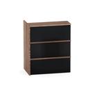 Complemento Balcao de Atendimento P25 Pandin 95 CM Walnut e Preto