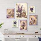 Composição 6 Quadros Decorativos Lavanda