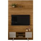 Composiçao Painel Rack Piso Teto TV 65 244x154cm 7611 Fenddi Naturale MDT