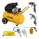 Compressor de Ar 2,5 HP 8,5 Pés 50 Litros CP8550 TEKNA com Kit Multiuso
