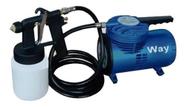 Compressor de ar mini elétrico portátil Importway Ferramentas IWCAD-1/4HP azul 110V/220V
