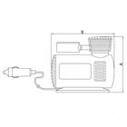 Compressor de ar portátil para carros 50 w 12 v 42330/001 Tra