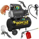 Compressor de Ar Portátil Schulz CSI8,6 PRATIKO 8,6PCM 25LT Kit Acessórios 110V