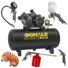 Compressor de Ar Schulz Pro CSV 10/110 10PCM 110LT Kit Acessórios 220V