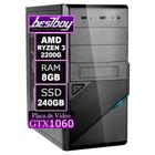 Computador Bestpc Ryzen 3 2200g Gtx1060 8gb Ram Ssd 240gb Windows 10